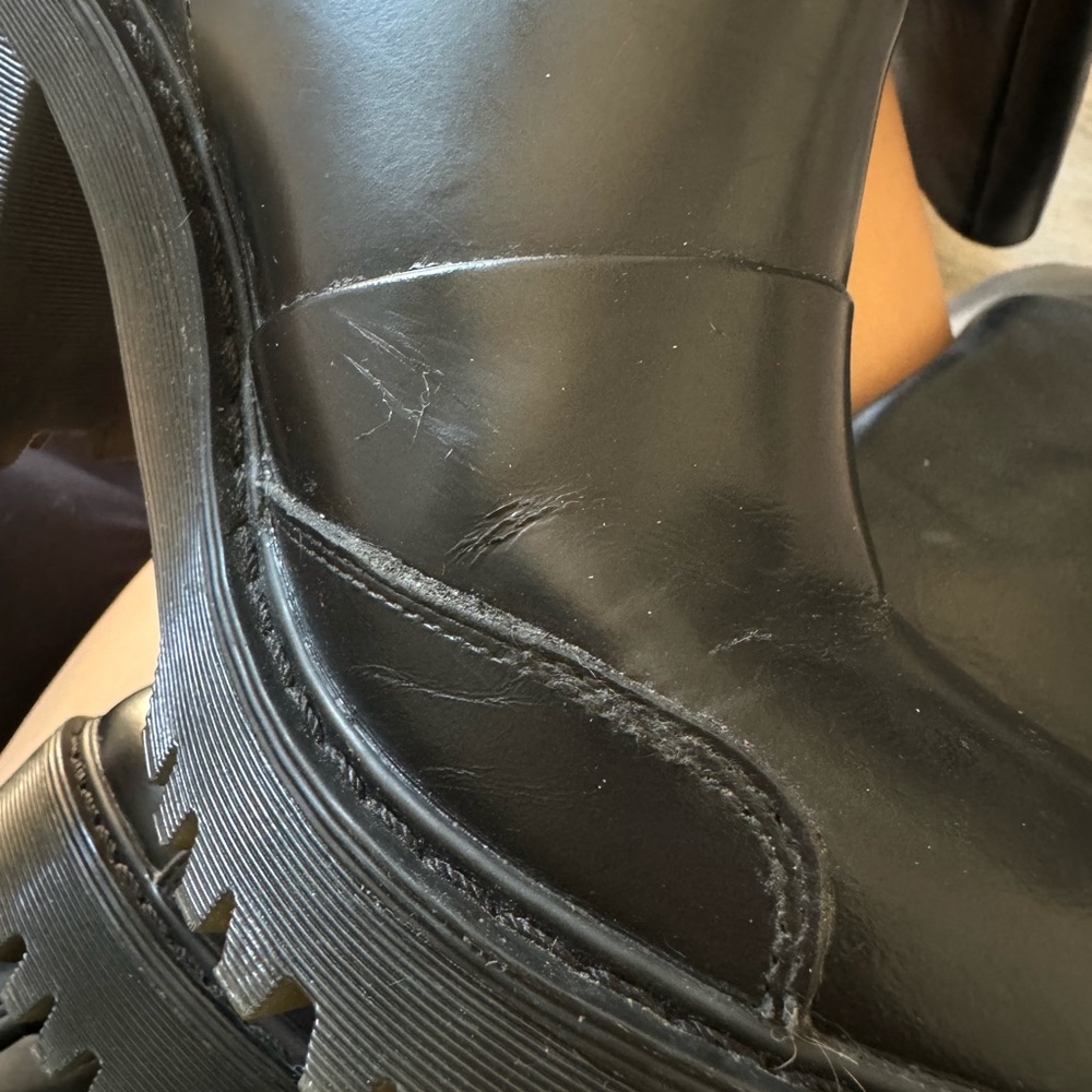 Rare! Dr Marten Lyanna Knee High Black Boot with Round toe box - Picture 6 of 9